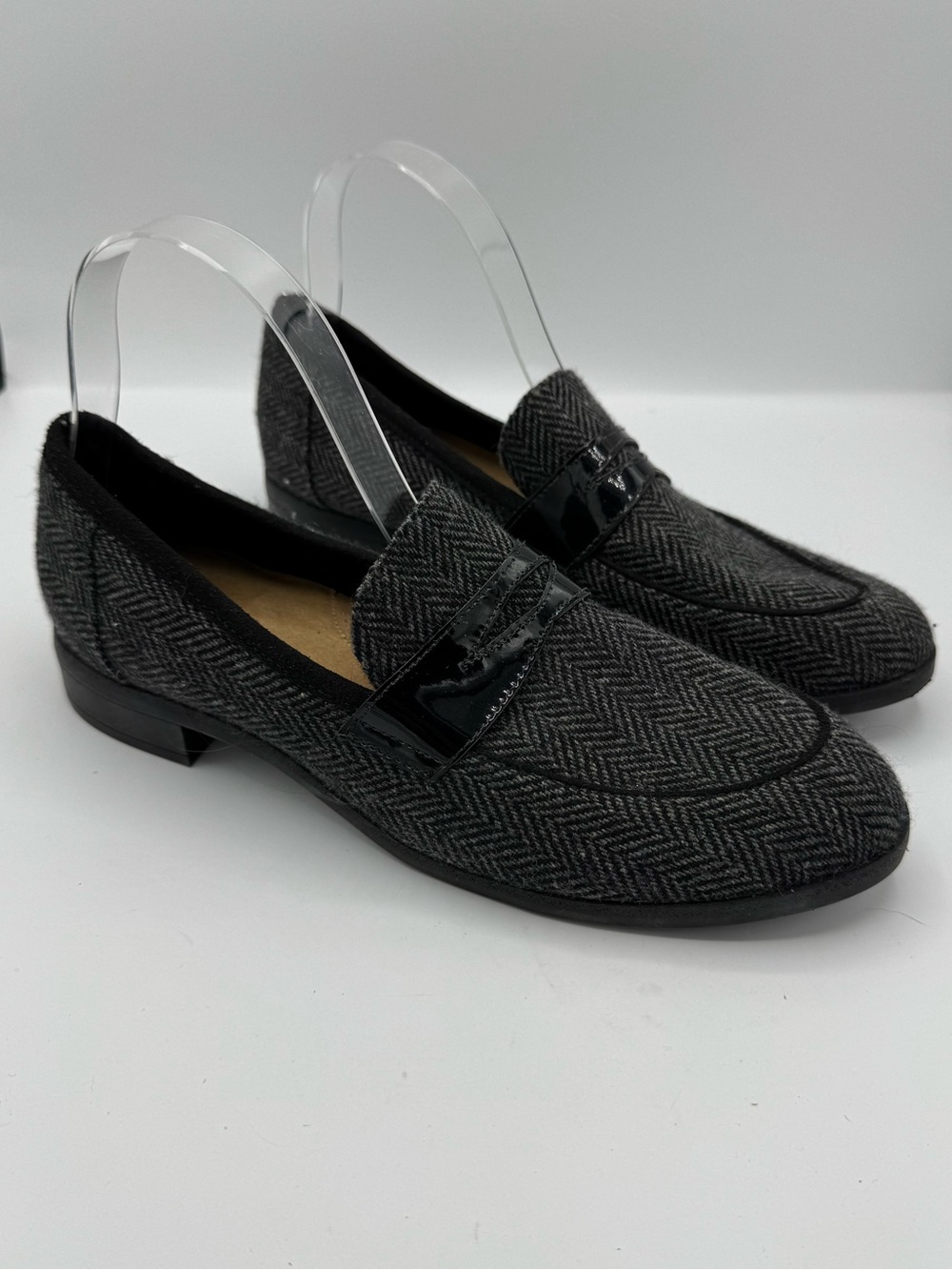 Clarks Trish rose Herringbone Loafers with ultimate comfort ortholite footbeds